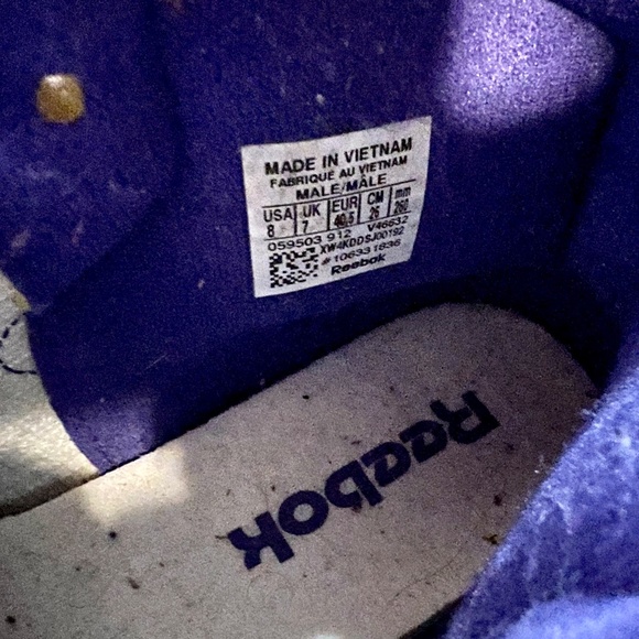 RARE Reebok Classic Ex-O-Fit High Yellow/Purple/White Mens Size 8 (unisex) - Picture 9 of 11